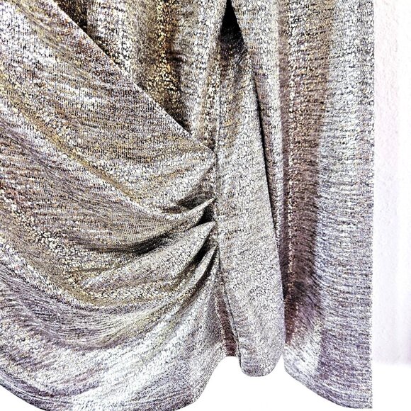 Soft Surroundings Stella Silver Metallic Wrap Top Women's Size XL NEW NWOT - Picture 8 of 10